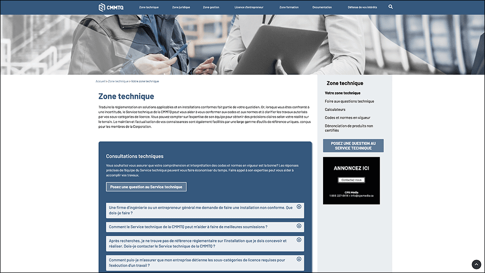 website CMMTQ
